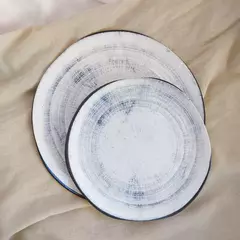 PLATO POSTRE BATIC BLANCO Y AZUL