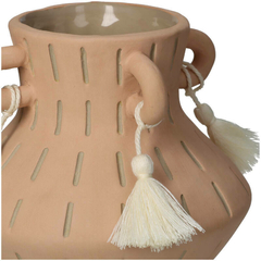 FLORERO CERAMICA BEIGE en internet