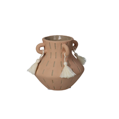 FLORERO CERAMICA BEIGE