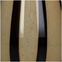 FLORERO VIDRIO RAYADO SALMON - tienda online