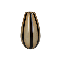 FLORERO VIDRIO RAYADO SALMON