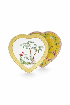 SET 2 PLATOS CORAZON LA MAJORELLE AMARILLO 21.5CM