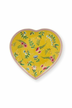 SET 2 PLATOS CORAZON LA MAJORELLE AMARILLO 21.5CM en internet