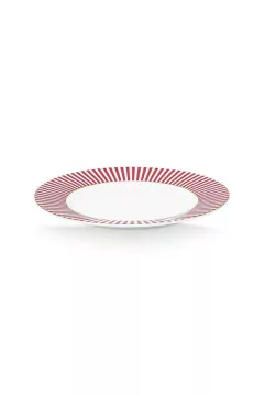 PLATO RAYAS ROYAL ROSA OSCURO 17CM - comprar online