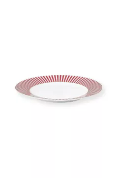 PLATO RAYAS ROYAL ROSA OSCURO 21CM - SENTIDO