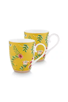 SET 2 MUGS GRANDES LA MAJORELLE AMARILLO 350ML