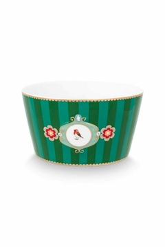 BOWL LOVE BIRDS MEDALLION RAYAS ESMERALDA 15CM