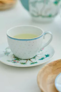 SET 2 TAZAS DE CAFE JOLIE DOTS DORADO en internet