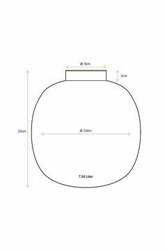 FLORERO METAL AMARILLO 23CM - SENTIDO