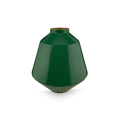 FLORERO METAL VERDE OSCURO 35CM - comprar online