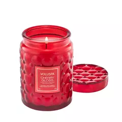CHERRY GLOSSS VELA EN FRASCO DE VIDRIO MEDIANA - comprar online