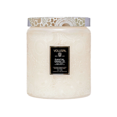 VELA SANTAL VANILLE VELA EN FRASCO DE VIDRIO GRANDE
