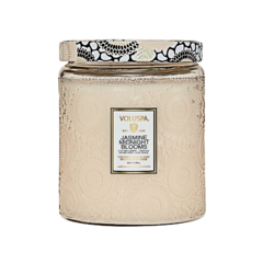 JASMINE MIDNIGHT VELA EN FRASCO DE VIDRIO GRANDE