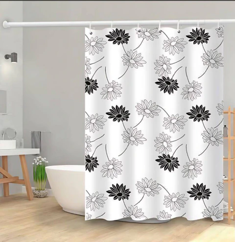 Imagen de Cortina de Baño Teflon + Ganchos