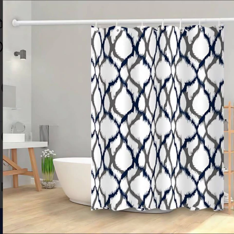 Cortina de Baño Teflon + Ganchos
