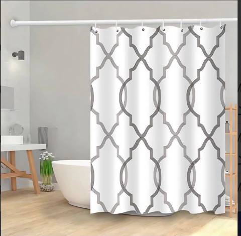 Cortina de Baño Teflon + Ganchos - comprar online