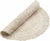 Pack 6 Individual / Carpeta Redondo Rustico TRENZA - Blanco Galil