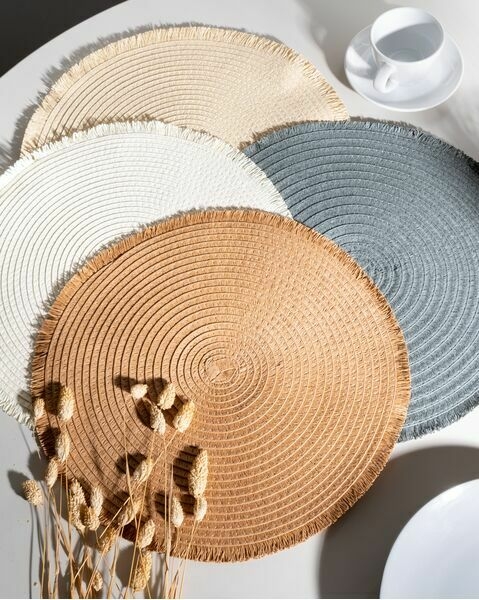 PACK 6 INDIVIDUALES DE MESA REDONDO FLECOS - comprar online