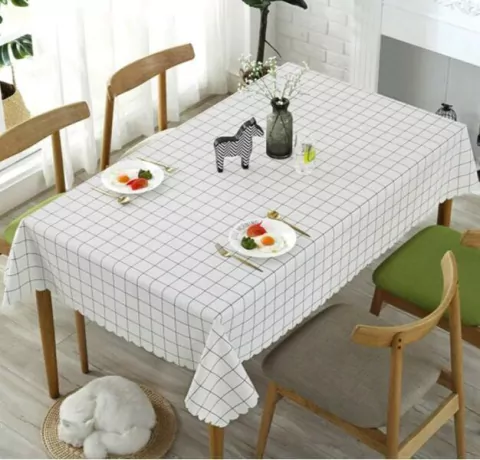 Mantel Tela Simil Lino Rectangular City Blanco en internet
