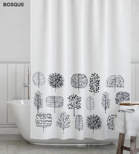 Cortina de Baño Teflon Estampada "Aldeana" - comprar online