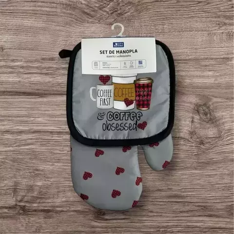 Set Manopla + Agarradera Estampado City Blanco - Blanco Galil