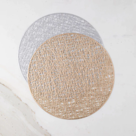 Pack 6 Individual / Carpeta Redondo pvc CALADO - comprar online