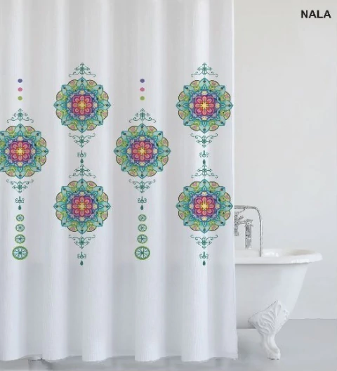 Imagen de Cortina de Baño Teflon Estampada "Aldeana"