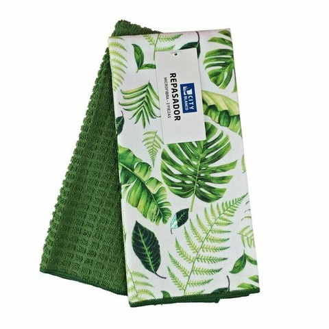 Pack x 2 Repasador Estampado City Blanco - comprar online
