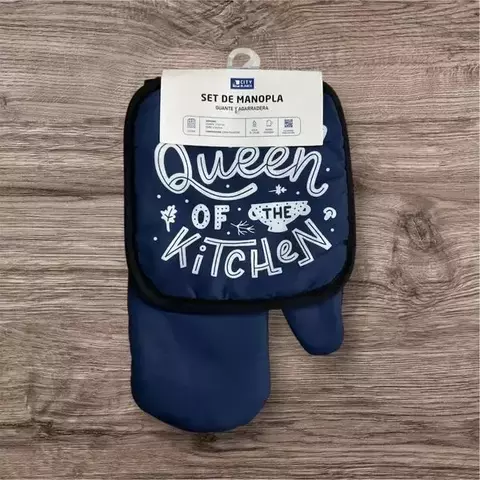 Set Manopla + Agarradera Estampado City Blanco - comprar online