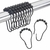 Ganchos Cortina de Baño Roller Metálicos NEGRO