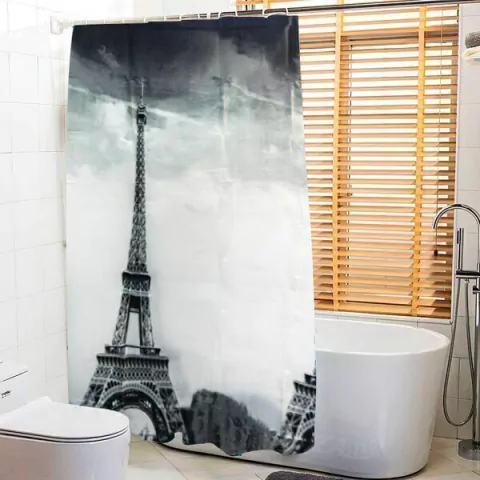Cortina de Baño RASO + ganchos