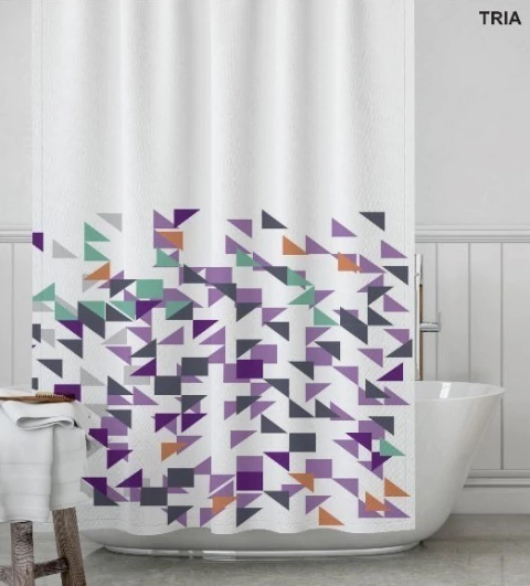 Cortina de Baño Teflon Estampada "Aldeana"