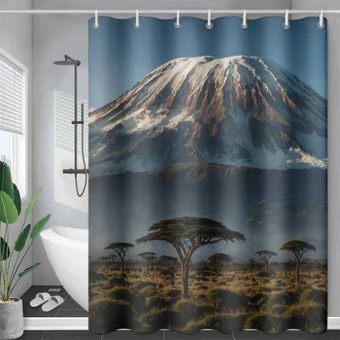 Cortina de Baño Teflon + Ganchos - Blanco Galil