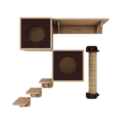 Conjunto Persa de playground para gatos com 7 itens - Linha Ecológica La RoOteria