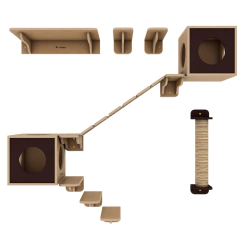 Conjunto Sphynx de playground para gatos com 10 itens - Linha Ecológica La RoOteria