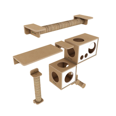 Conjunto Norueguês da Floresta de playground para gatos com 8 itens - Linha Ecológica La RoOteria na internet