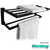 Toallero 60cms doble Negro - B90N