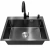 Imagen de Bacha Cocina Pileta Acero Inox Premium 60cm BH7N + Griferia GR1NZ