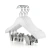 Percha de Madera en Blanco para Niños con Broches - Pack x 10 unidades - M3204