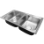 Bacha De Cocina Doble Pileta Acero Inoxidable 78cm - Grifería Acero Inox - BH20-GR2Z en internet