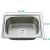 Bacha Cocina Pileta Acero Inox 55x45cms - BH5-SO - tienda online