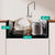 Bacha Cocina Pileta Acero Inox Negra Premium 68cm con Dispenser y Canasto regulable - BH8N en internet