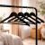 Perchas de Madera en Negro Pack x 10 Unidades - M4205N