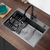 Bacha Cocina Pileta Acero Inox Negra Premium 68cm con Dispenser y Canasto regulable - BH8N - tienda online