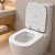Asiento Tapa De Inodoro Madera Bari Herraje De Metal Premium Con Bisagra Metálica Cromada Blanco - AS2M