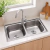 Bacha De Cocina Doble Pileta Acero Inoxidable 78cm - Grifería Acero Inox - BH20-GR1 - comprar online