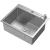 Bacha Cocina Pileta Acero Inox Premium 60cm con Dispenser y Canasto regulable + Griferia de Acero Inoxidable - BH7-GR1