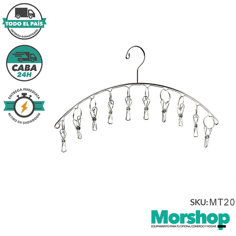 Percha de 10 ganchos para Ropa / Lavadero - MT20