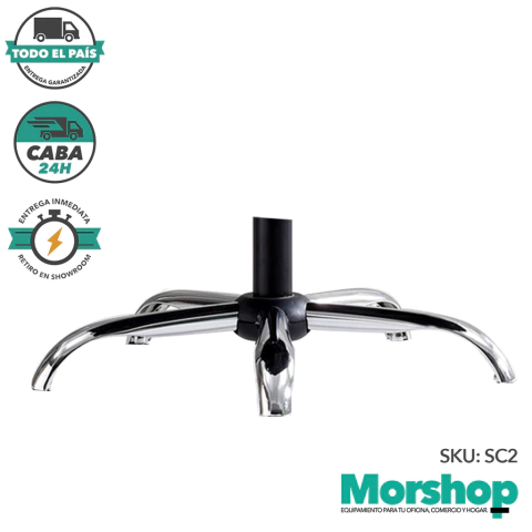 Base Cromada Estrella de Sillon 320mm - SC2