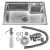 Bacha Pileta Cocina Acero Inox 56cms Dispenser + Canasto + Accesorios - BH1C - tienda online